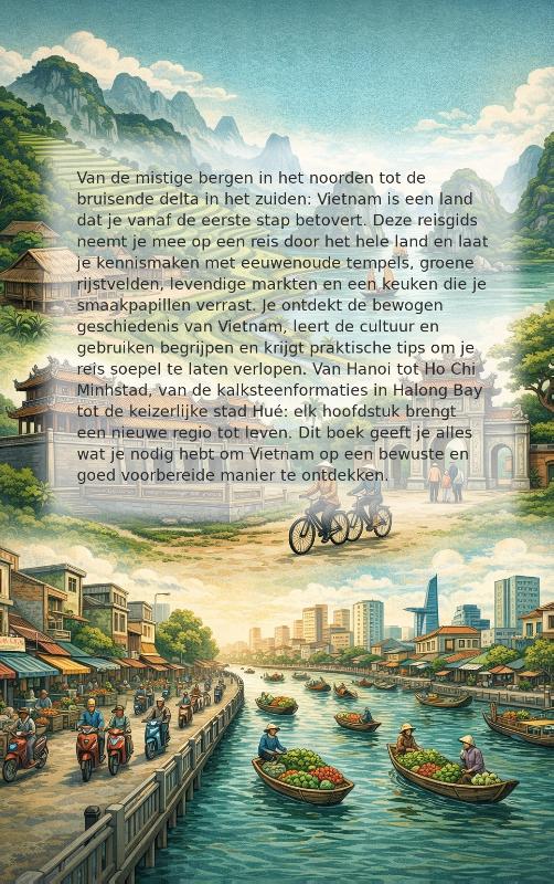 Achterkant van Vietnam van noord naar zuid
