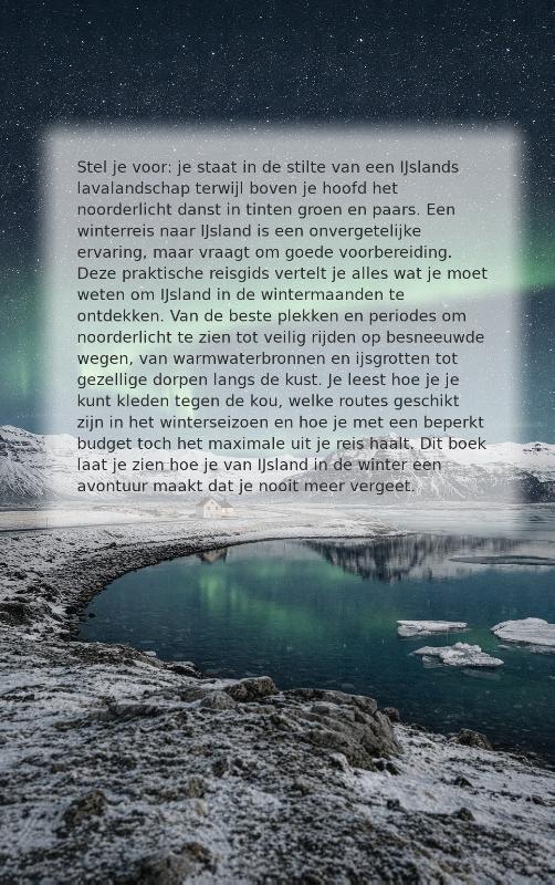 Achterkant van Ijsland in de winter