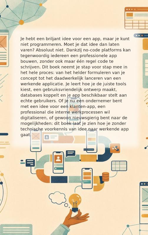Achterkant van Zelf een app bouwen zonder code
