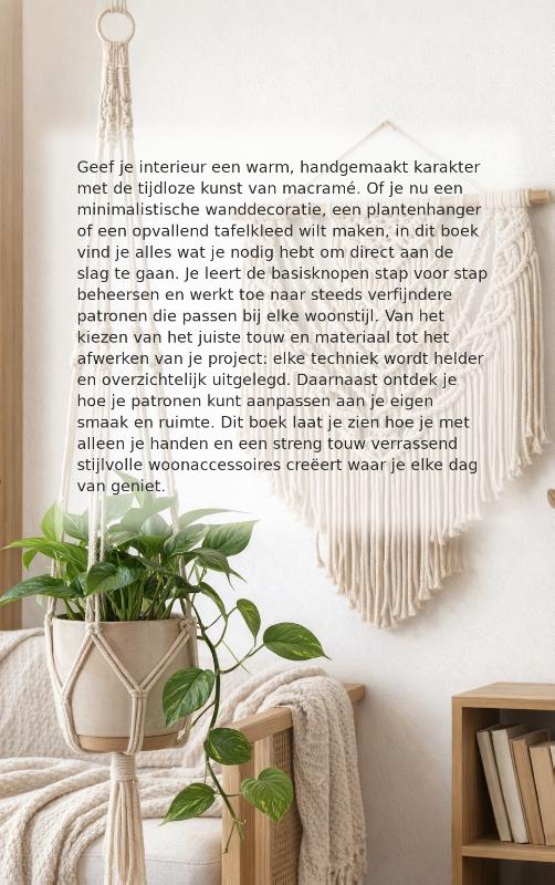 Achterkant van Macramé voor de moderne woning