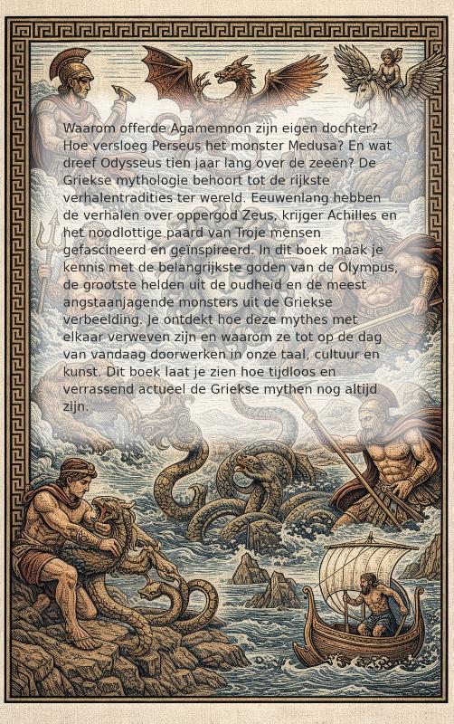 Achterkant van Griekse mythologie voor iedereen