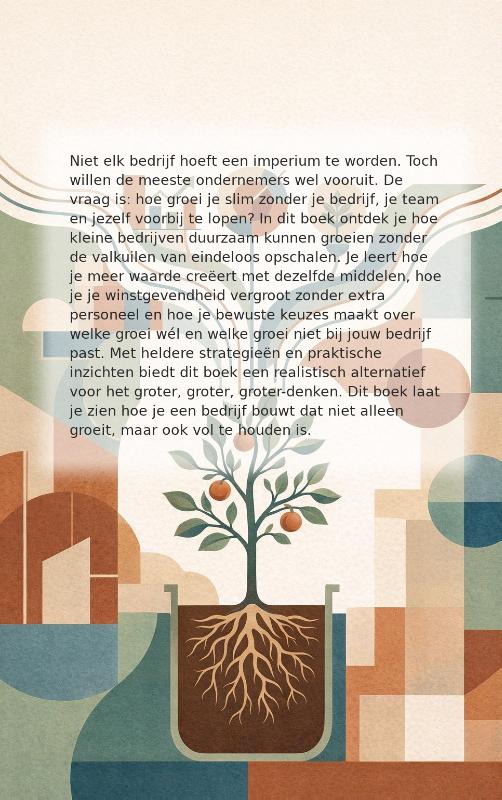 Achterkant van Groeien zonder te schalen