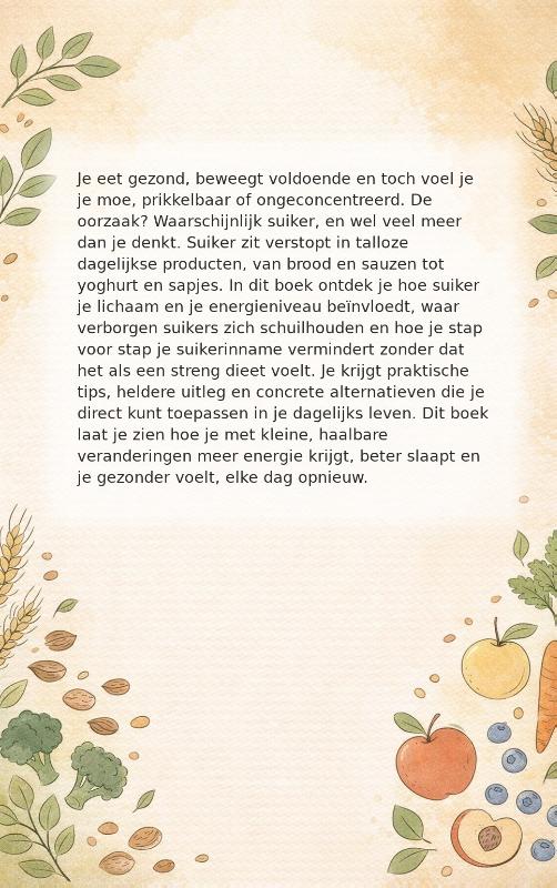 Achterkant van Minder suiker, meer energie