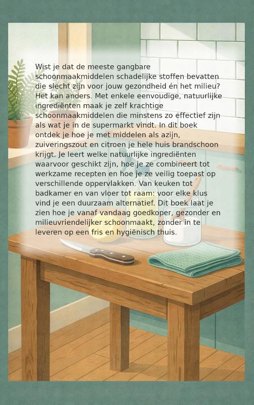 Achterkant van Duurzaam schoonmaken thuis