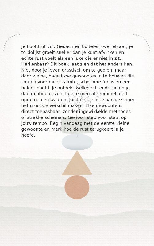 Achterkant van Kleine gewoontes voor een opgeruimd hoofd
