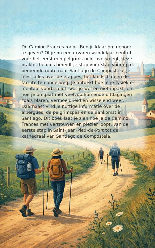 Achterkant van De camino frances stap voor stap