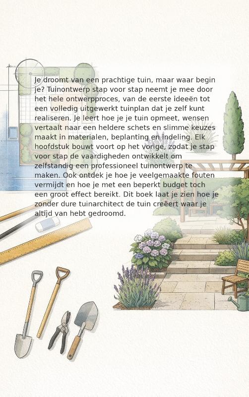 Achterkant van Tuinontwerp stap voor stap