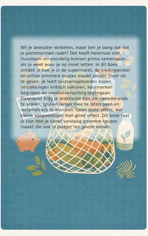 Achterkant van Duurzaam winkelen zonder meer te betalen