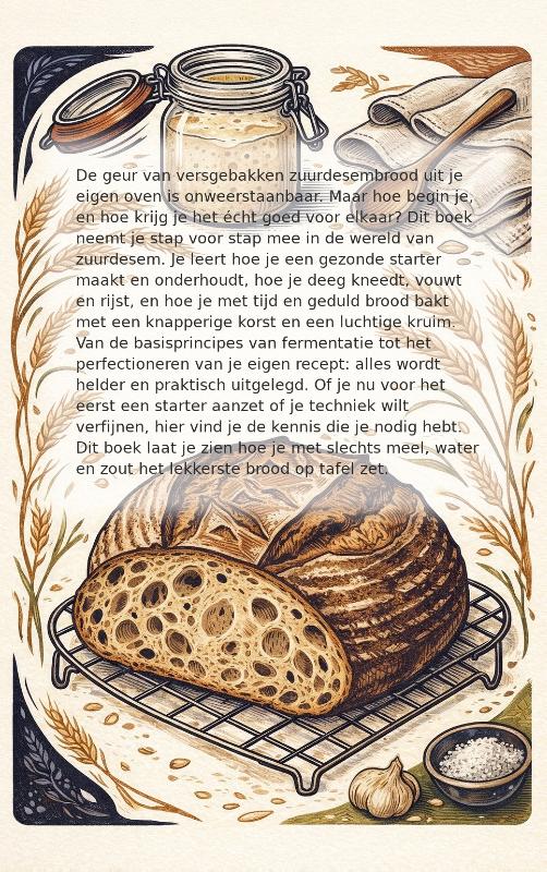 Achterkant van Zuurdesem Boek