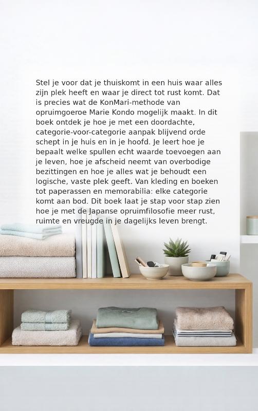 Achterkant van Opruimen met de japanse methode