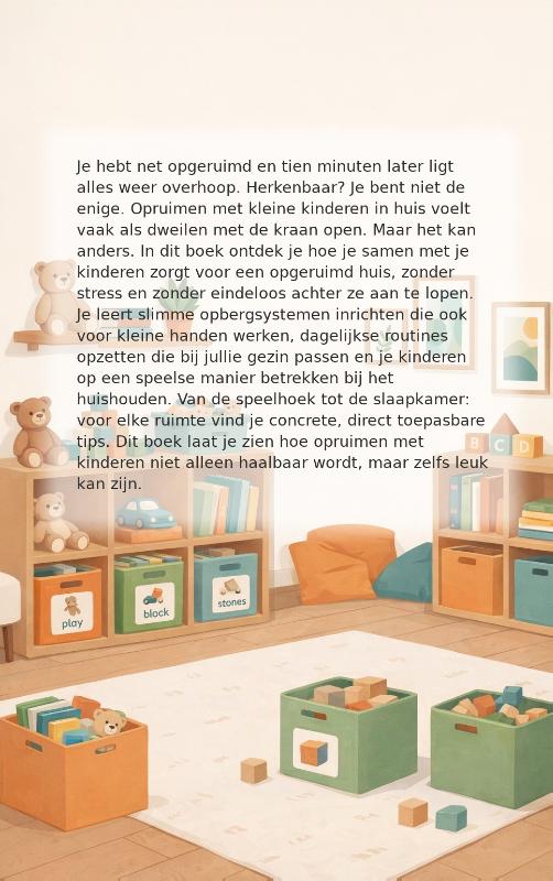 Achterkant van Kindvriendelijk opruimen