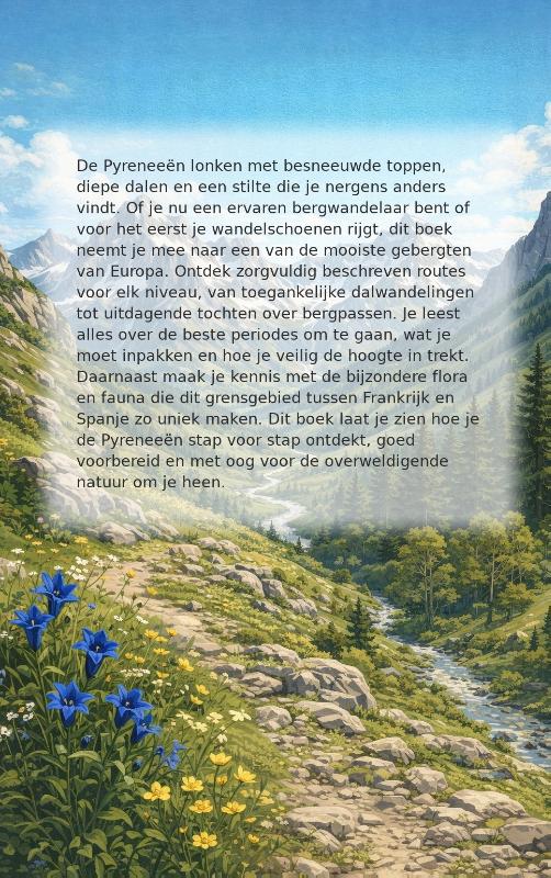 Achterkant van Wandelen in de pyreneeën