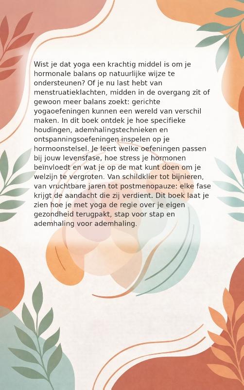 Achterkant van Yoga voor je hormonen