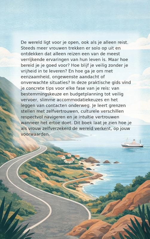 Achterkant van Alleen op reis als vrouw