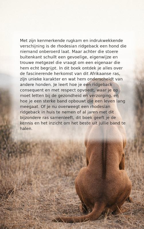Achterkant van Alles over de rhodesian ridgeback