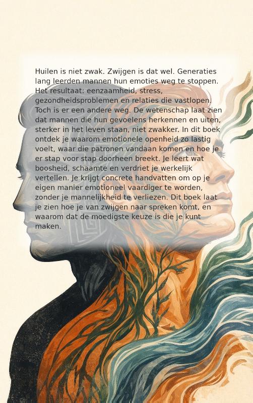 Achterkant van Mannen en emoties