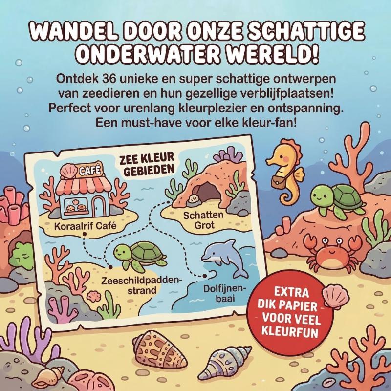 Achterkant van Cozy Onderwater Kleurboek
