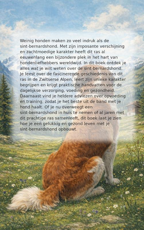 Achterkant van Alles over de sint-bernardshond