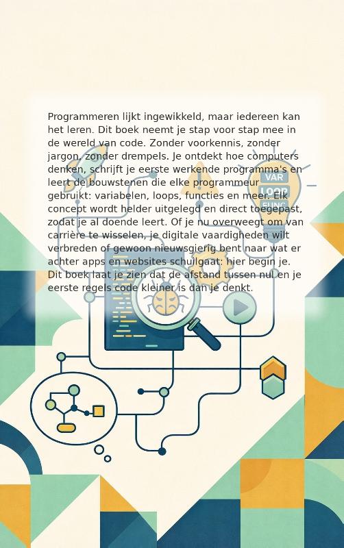 Achterkant van Je eerste regels code