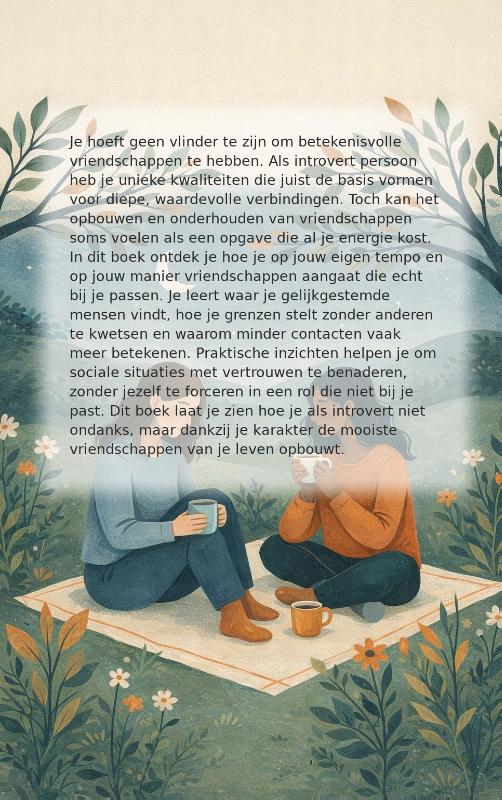 Achterkant van Vriendschap voor introvert