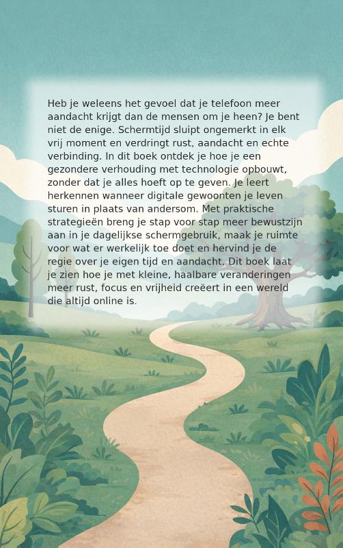 Achterkant van Minder scherm, meer leven