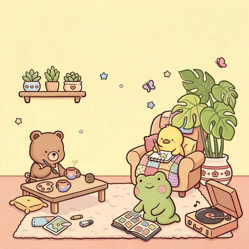 Achterkant van Cozy Hobby Kleurboek