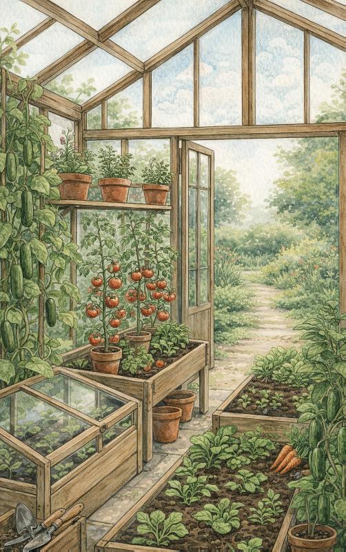 Achterkant van Kweken onder Glas