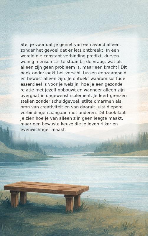 Achterkant van Alleen zijn is niet hetzelfde als eenzaam