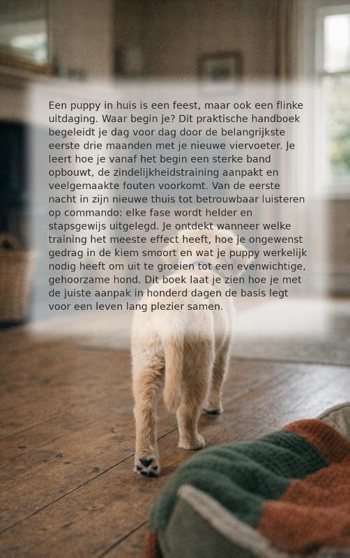 Achterkant van De eerste 100 dagen met je puppy