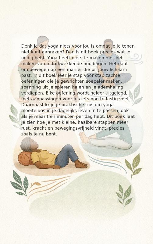 Achterkant van Yoga voor wie niet flexibel is