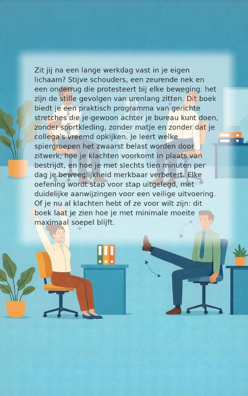 Achterkant van Stretchen voor bureauwerkers