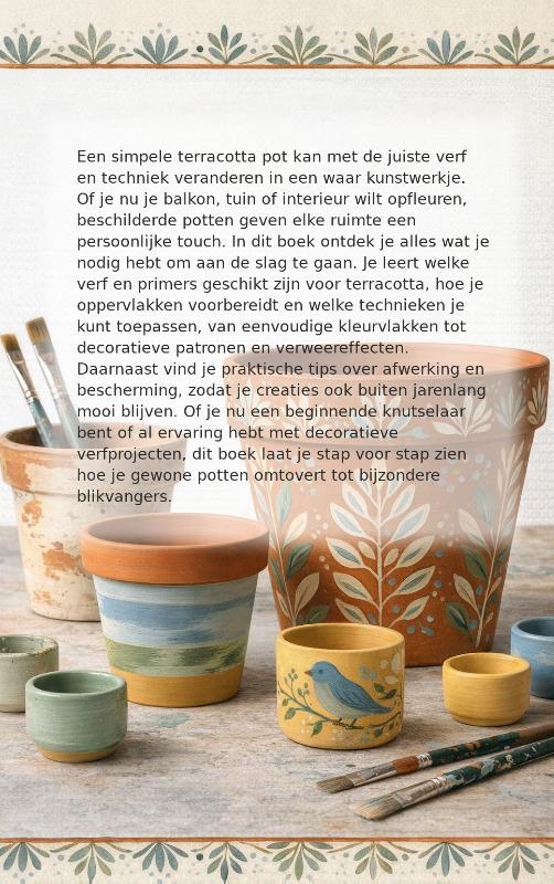 Achterkant van Terracotta schilderen