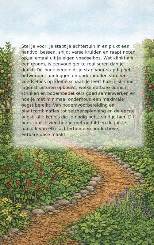 Achterkant van Voedselbos in de achtertuin