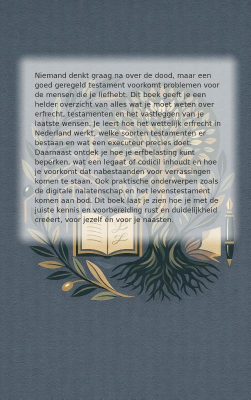 Achterkant van Testament en nalatenschap