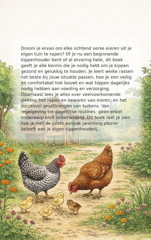Achterkant van Alles over kippen houden