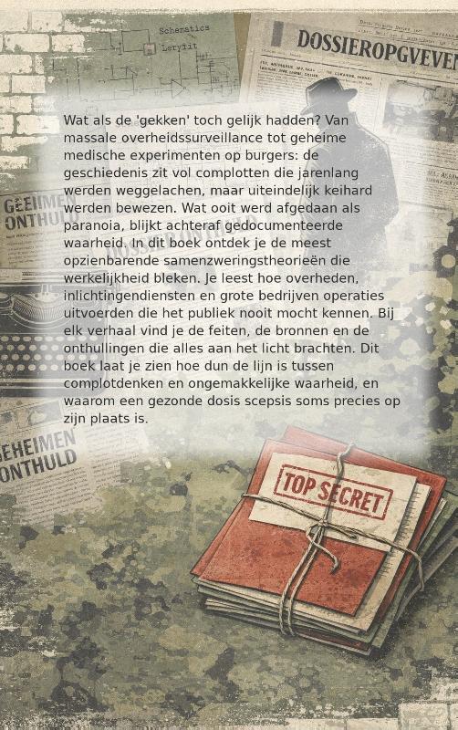 Achterkant van Conspiracy Theories die Waar Bleken