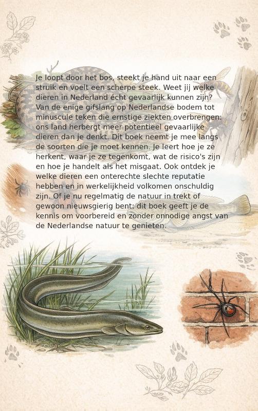 Achterkant van Gevaarlijke Dieren in Nederland