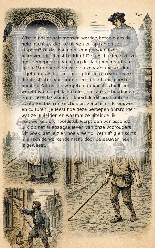 Achterkant van De Vreemdste Beroepen uit het Verleden