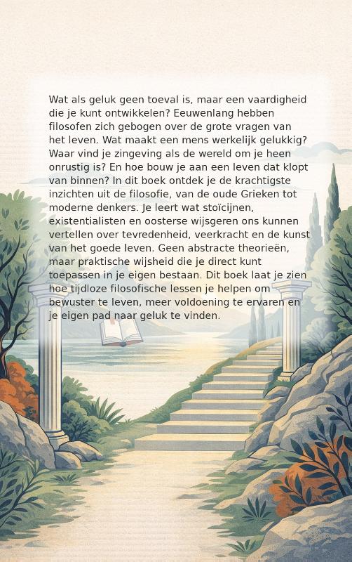 Achterkant van De Filosofie van Geluk