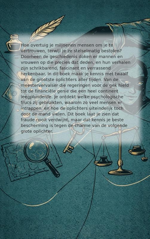 Achterkant van De Grootste Oplichters aller Tijden