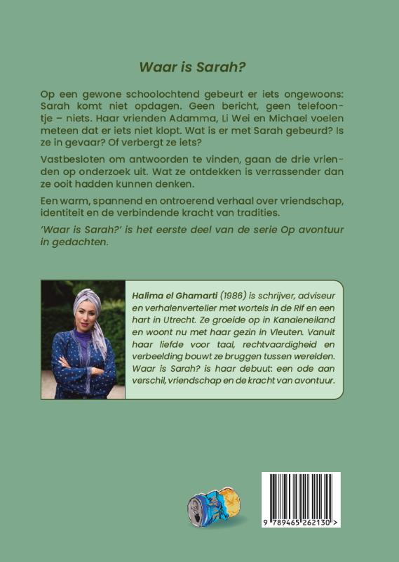 Achterkant van Waar is Sarah?