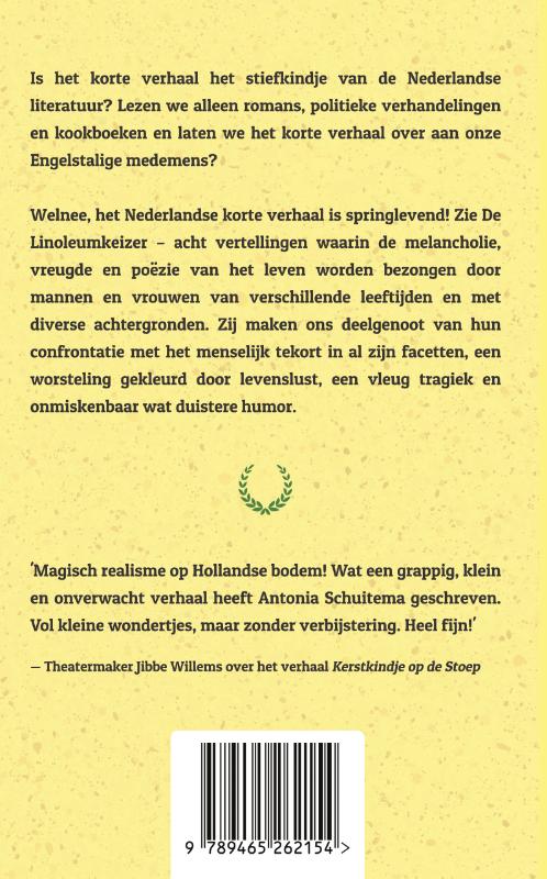 Achterkant van De Linoleumkeizer