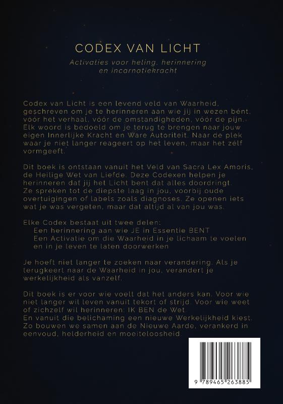 Achterkant van Codex van Licht