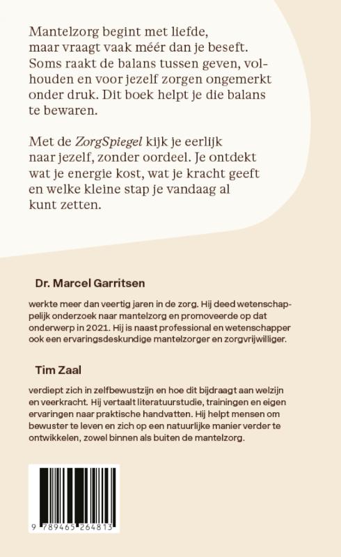 Achterkant van ZorgSpiegel Mantelzorgers