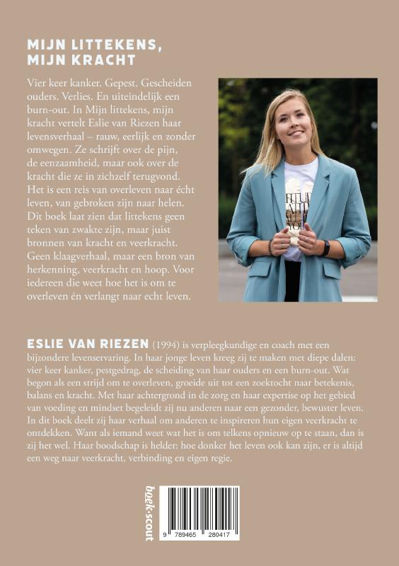 Achterkant van Mijn littekens, mijn kracht