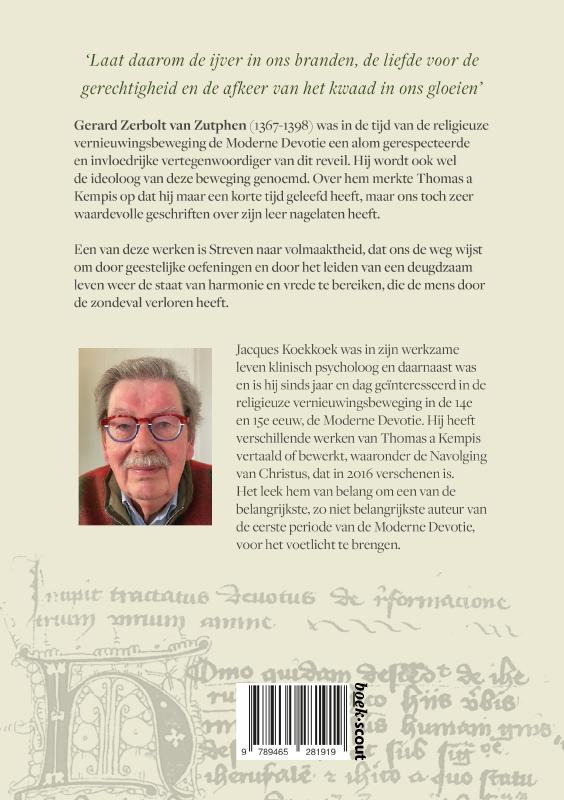 Achterkant van Streven naar volmaaktheid