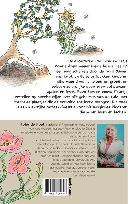 Achterkant van De avonturen van Luuk en Eefje Zonnebloem