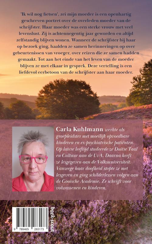 Achterkant van 'Ik wil nog fietsen', zei mijn moeder