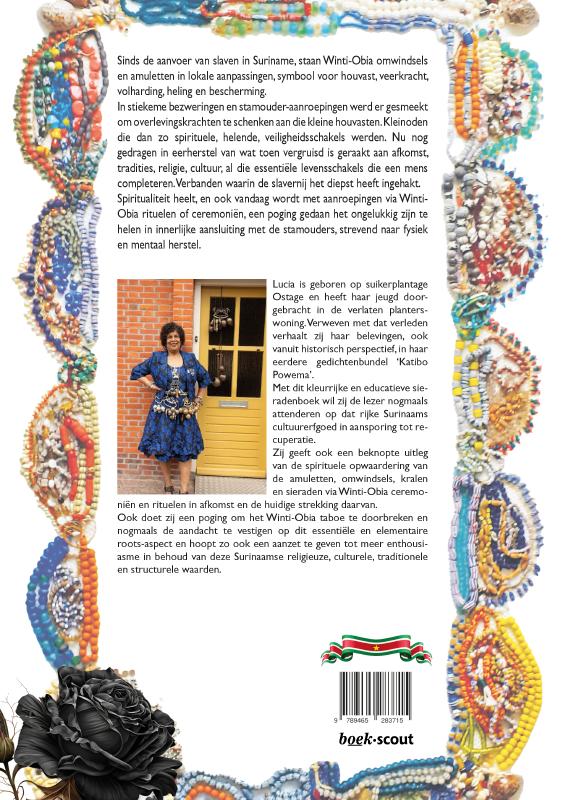 Achterkant van Surinaamse Winti-Obia sieraden