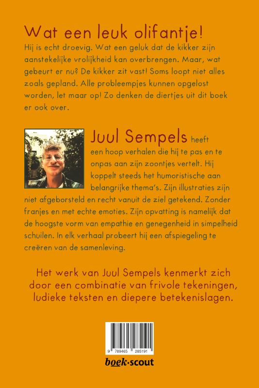 Achterkant van De olifant, de kikker en de kip